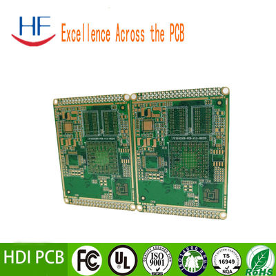 HDI 8 слоев многослойный пластинка PCB погружение золото поверхностная отделка