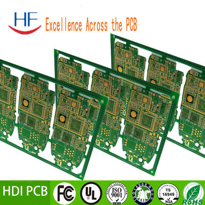 8 слоев HDI PCB изготовление платы схемы зеленый для усилителя